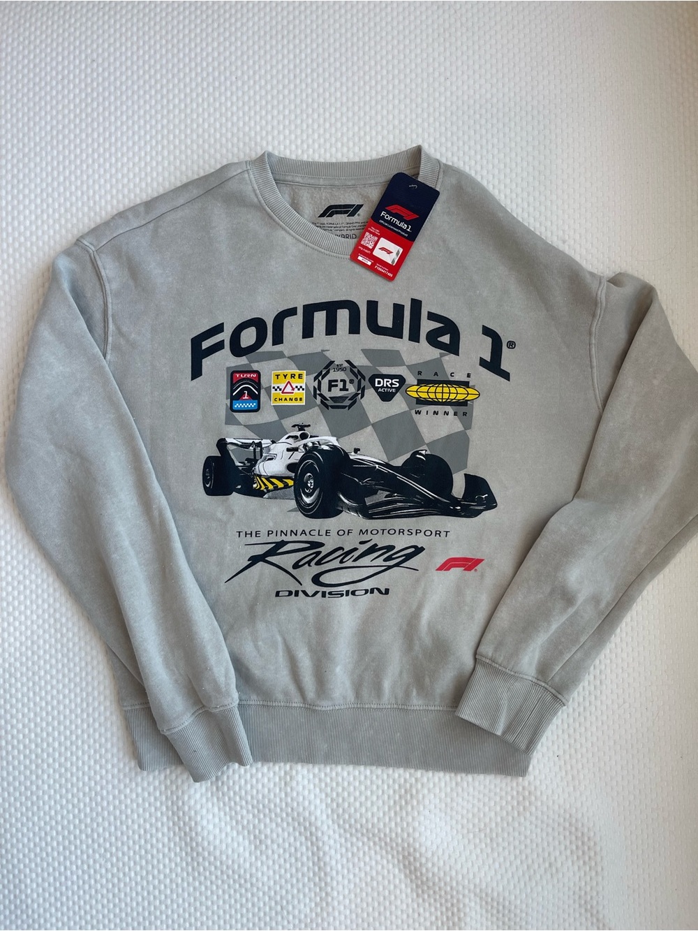 Formula 1 F1 Racing Division Sweatshirt Grey Graphic Crewneck Hybrid Apparel S